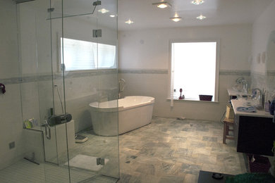 Inspiration for an eclectic bathroom remodel in New York