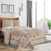 Adalie Ultra Soft Cotton Blend Oversized Bedspread, Taupe, King