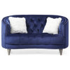 Glory Furniture Dania Velvet Loveseat in Blue