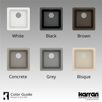 Karran Undermount Quartz Composite 17" Bar Single Bowl Sink, Grey