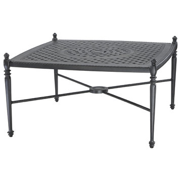 Grand Terrace 42" Square Coffee Table, Midnight Gold