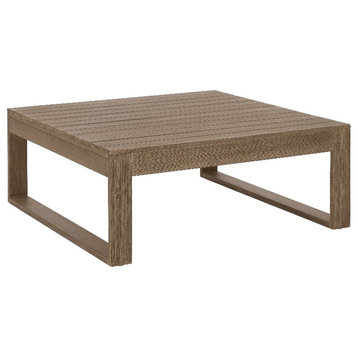 Linon Ellis Wood Outdoor Coffee Table in Natural