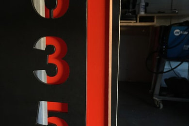 Plasma Cut Steel Acrylic Backing