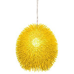 Varaluz Lighting - Varaluz Lighting 169P01YE Urchin - 1 Light Pendant - Sea urchins are simple, geometric-shaped creatures with telltale barbs that inhabit all oceans.  They are also creatures that inspire poetic words and light fixtures alike.* Number of Bulbs: *Wattage: 100W* BulbType: Medium Base* Bulb Included: No