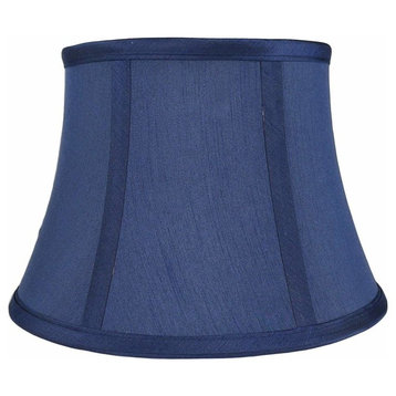 7x10x7" Faux Silk Bell Lamp Shade, Navy Blue