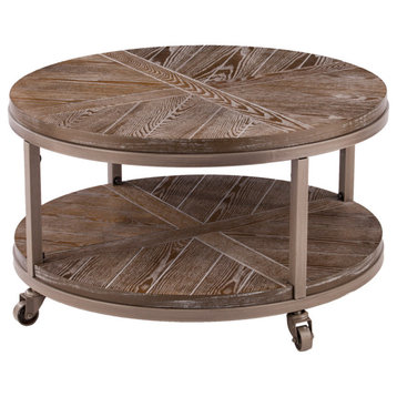 Nivala Urban Industrial Round Cocktail Table