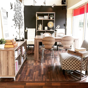 A Simple yet Contemporary Dining and Reading Area