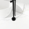 Single Handle Floor Mounted Clawfoot Tub Faucet, Matte Black