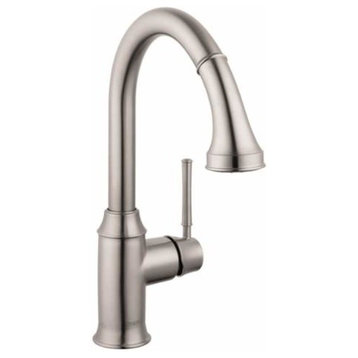 Hansgrohe 04215 Talis C 1.75 GPM Pull Down Kitchen Faucet HighArc - Steel Optik