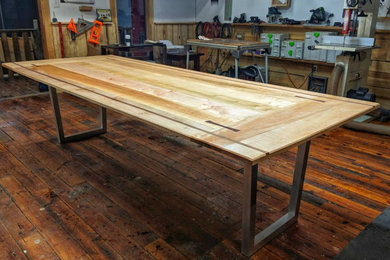 maple and walnut conference table