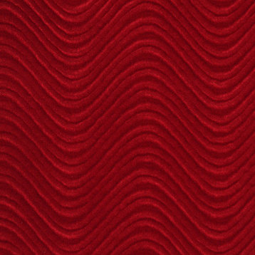 Red Soft Velvet Wavy Swirl Upholstery Velvet By The Yard