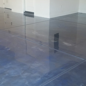 Pearl Essence Metallic Epoxy Floor Coating Quicksilver Caribbean Blue