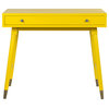 East at Main Selma 1-drawer Console Table with Gold Accents, Yellow