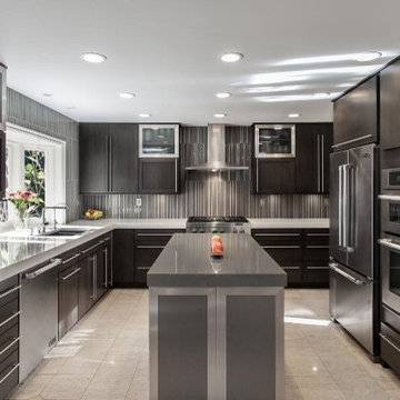 Modern cherry wood smoky hill with onyx finish