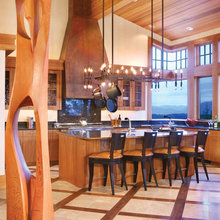 kitchen / family room floors, open plan design