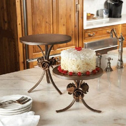 Vin Rose Serving Pedestals - Serving Dishes And Platters