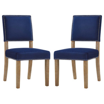 Oblige Dining Chair Wood Set of 2 EEI-3477-NAV