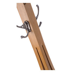 "Anatole" Solid Wood Coat Tree - DETAIL - Coatracks And Umbrella Stands