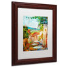 David Lloyd Glover 'Provence Cafe Morning' Art, Wood Frame, 11"x14", White Matte