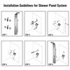 American Imagination 7.87"W Shower Panel, Stainless Steel