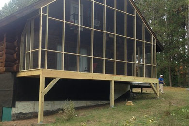 Deck - rustic deck idea in Other
