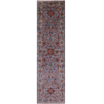 Hand-Knotted Persian Tabriz Wool Runner Rug 2' 8" X 9' 10" - Q17208