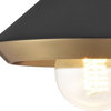 Marnie Wall Sconce, Finish: Aged Brass, Shade: Black