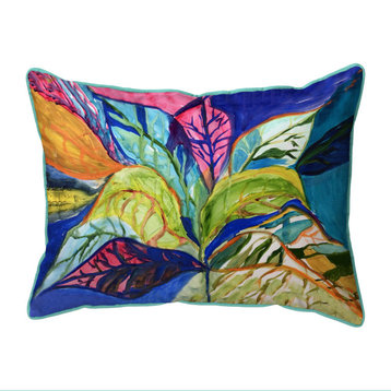 Betsy Drake Summer Leaves Extra Large Zippered Pillow 20x24
