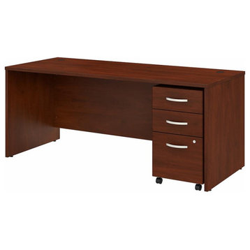 Studio C 72W Desk with Mobile File Cabinet in Hansen Cherry - Engineered Wood