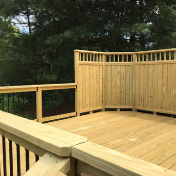 Pressure treated decks with Deckorator aluminum pickets
