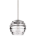 WAC Lighting - WAC Lighting Clarity Cosmopolitan - 6" LED Monopoint Pendant, Chrome Finish - Lovingly created by hand by Germany�s finest glass blowers, the Clarity art glass pendant demonstrates dazzling spectral properties and can be mounted using on track, rail or canopies. Lamp and socket set included.  Shade Included: TRUE  Warranty: 1 Year  System: MP  Lumens: 330  Color Temperature (Kelvin):   CRI: 85Clarity Cosmopolitan 6" LED Monopoint Pendant Chrome *UL Approved: YES *Energy Star Qualified: n/a  *ADA Certified: n/a  *Number of Lights:   *Bulb Included:No *Bulb Type:LED *Finish Type:Chrome