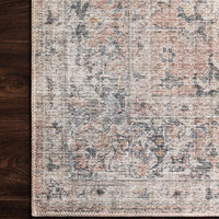Loloi Skye Sky-01 Vintage and Distressed Rug, Blush and Gray, 6'0