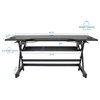 Rocelco 46" Adjustable Standing Desk Converter w/Monitor Stand BUNDLE Black