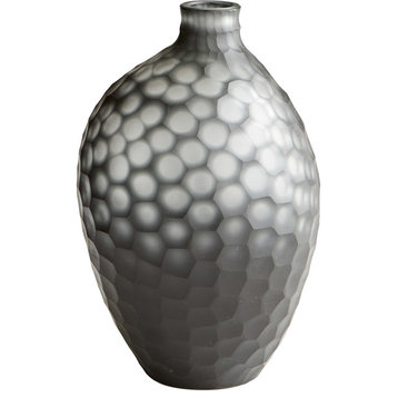 Cyan Medium Neo-Noir Vase, Black