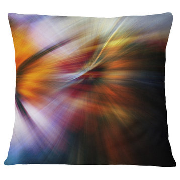 Red Orange Fusion of Hues Abstract Throw Pillow, 18"x18"
