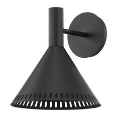 Atticus 1 Light Wall Sconce, Satin Black