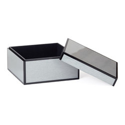 Lacquered Silver Grain Lined Box - Large - Decorative Boxes