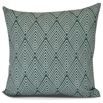Lifeflor, Geometric Print Outdoor Pillow, Green, 18" x 18"