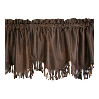 Suede Valance With Fringe - Southwestern - Valances - by HiEnd Accents |  Houzz
