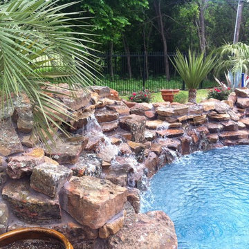 Freeform Pool + Waterfall