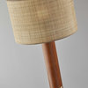 18"x18"x62.25" Walnut Wood Floor Lamp