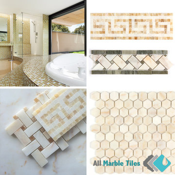 Afyon Sugar Marble floor and mosaic wall tile