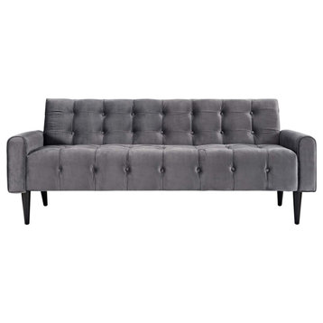 Delve Performance Velvet Sofa - Luxurious Stain-Resistant Upholstery Tufted But