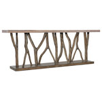 Hooker Furniture - Sundance Console Table - An artistic accent of organic elegance, the Sundance Console Table has a stone veneer top and a tree branch motif base, with the base crafted of Pecan Veneers in a dark and earthy wood finish.