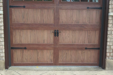Stained Steel Garage Door