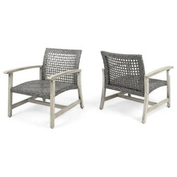 Tropical Outdoor Lounge Chairs by GDFStudio