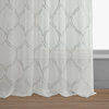 Florentina Embroidered Sheer Curtain Single Panel, Silver, 50"x84"