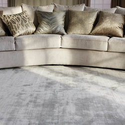 Chrome Rug in Silver - Rugs
