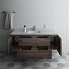 Fresca Formosa 59" Wall Hung Single Sink Modern Wood Bathroom Cabinet in Brown