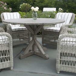 Kingsley-Bate Brussels Round Dining Table - Outdoor Dining Tables